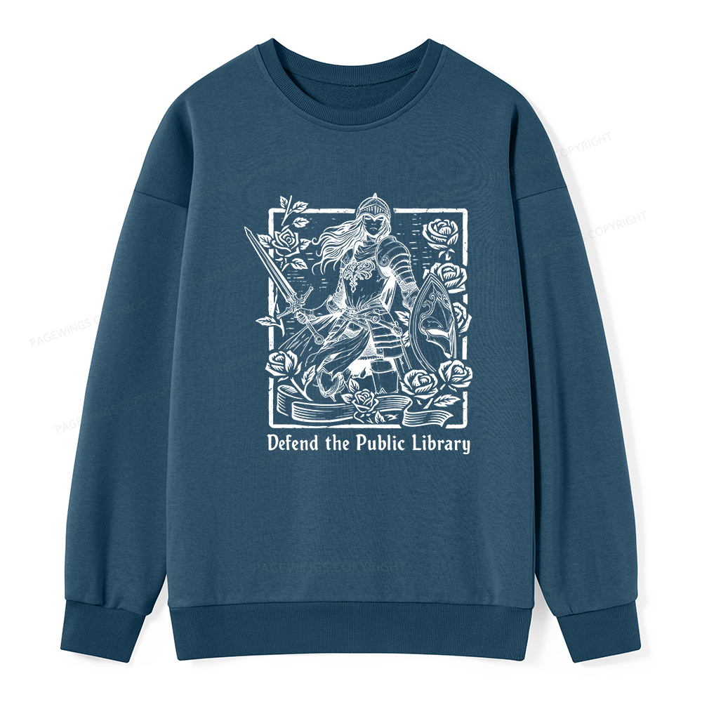 Pagewings Defend The Public Library Unisex Classic Sweatshirt