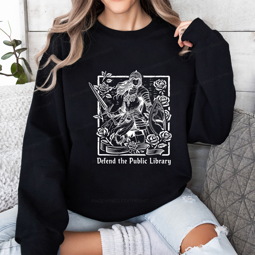 Pagewings Defend The Public Library Unisex Classic Sweatshirt