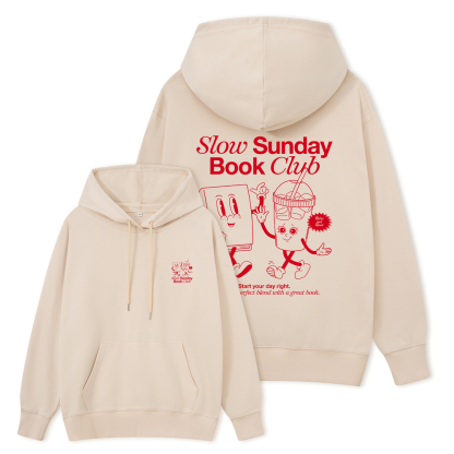 Pagewings Slow Sunday Book Club Unisex Classic Hoodie