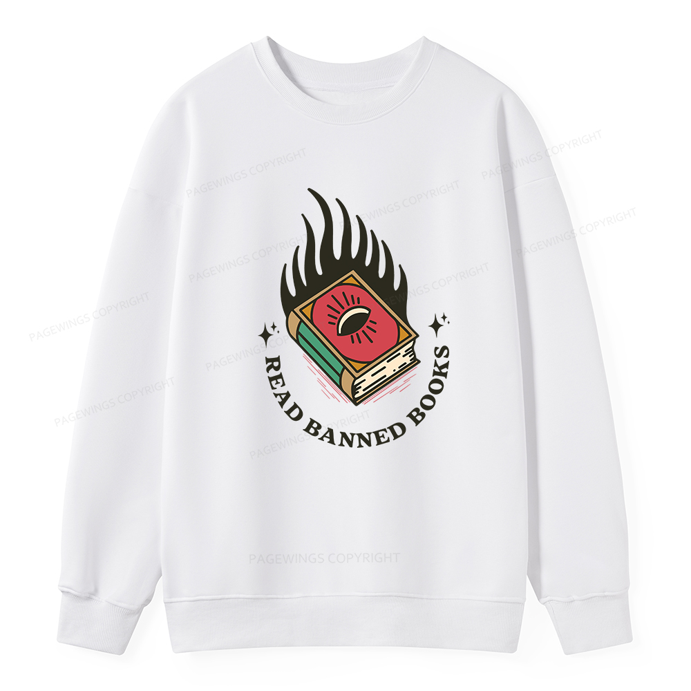 Pagewings Read Banned Books Unisex Classic Sweatshirt