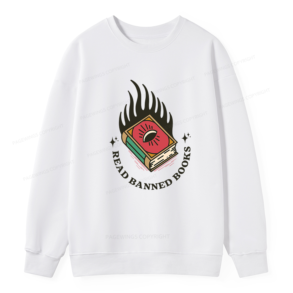 Pagewings Read Banned Books Unisex Classic Sweatshirt