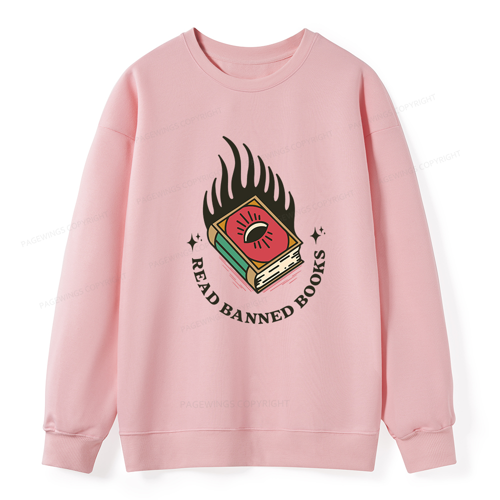 Pagewings Read Banned Books Unisex Classic Sweatshirt