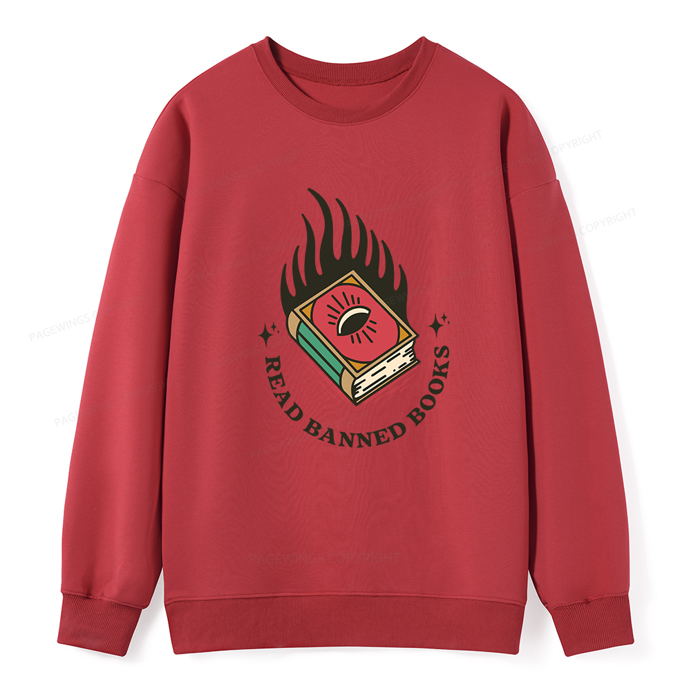 Pagewings Read Banned Books Unisex Classic Sweatshirt
