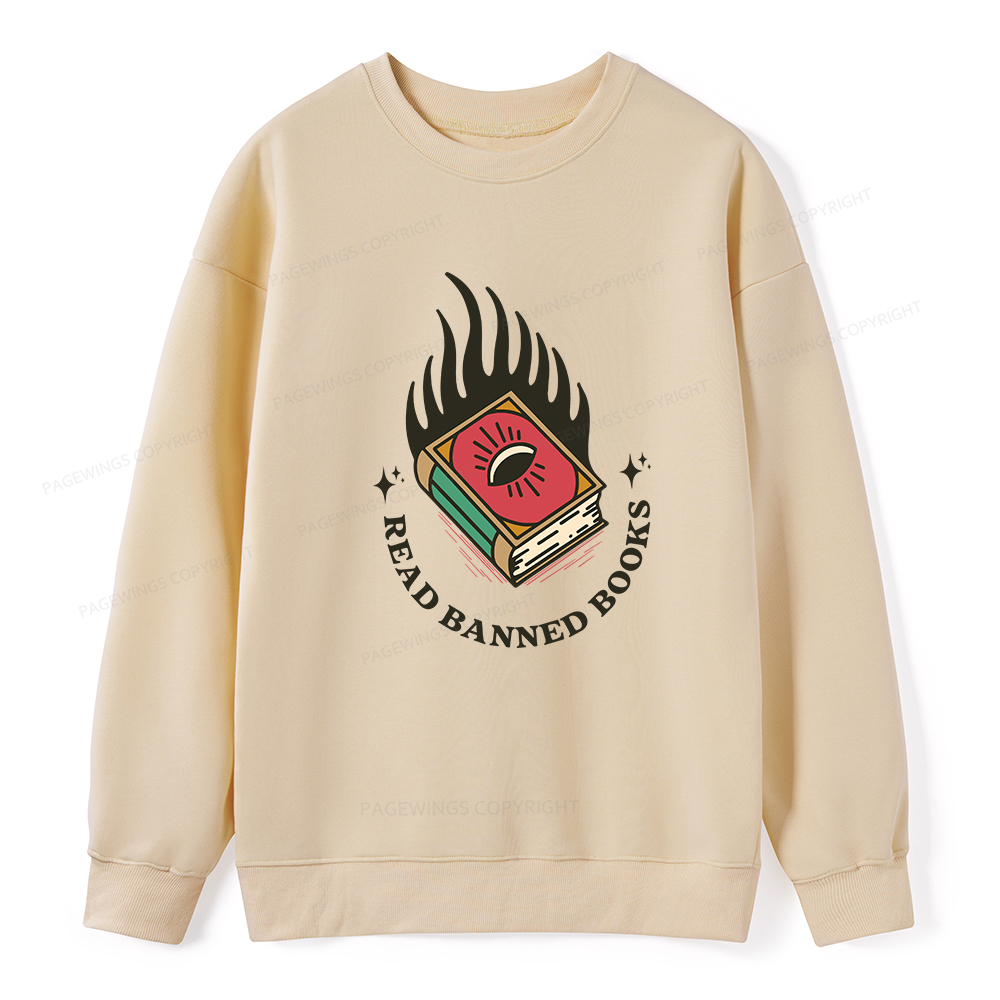 Pagewings Read Banned Books Unisex Classic Sweatshirt