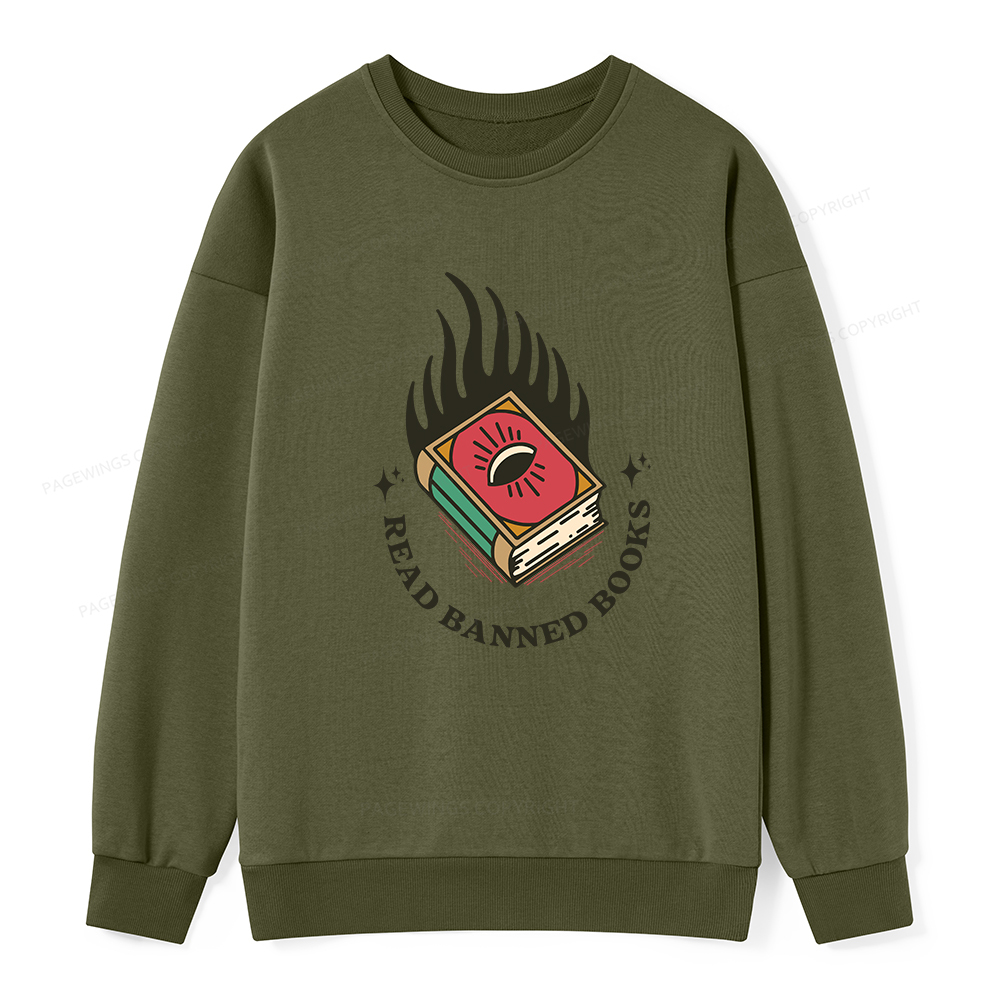 Pagewings Read Banned Books Unisex Classic Sweatshirt