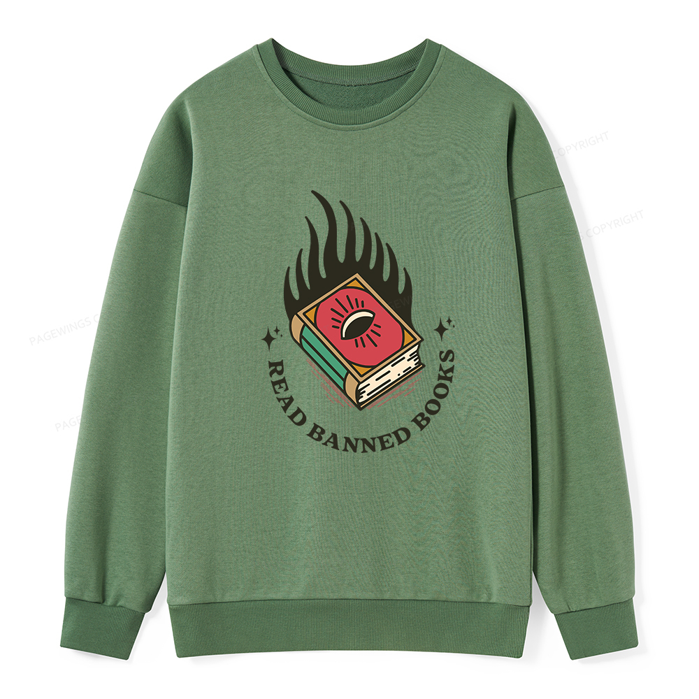 Pagewings Read Banned Books Unisex Classic Sweatshirt