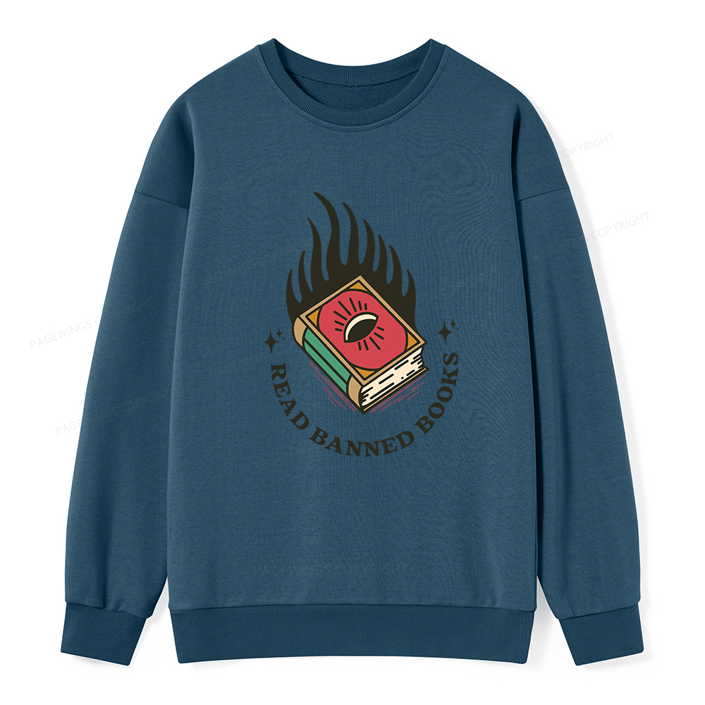 Pagewings Read Banned Books Unisex Classic Sweatshirt