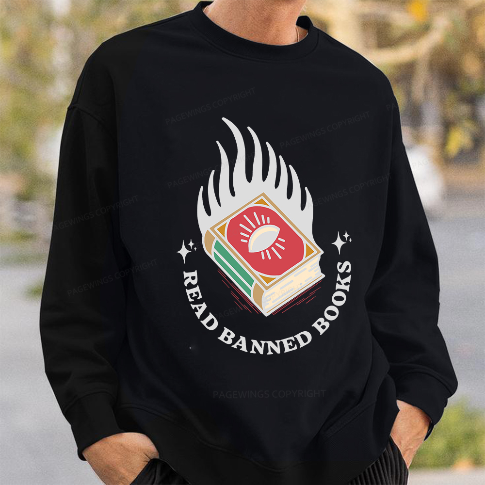 Pagewings Read Banned Books Unisex Classic Sweatshirt