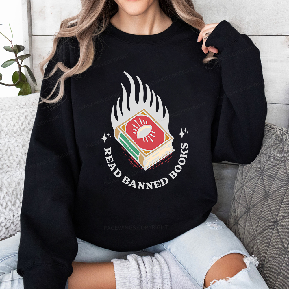 Pagewings Read Banned Books Unisex Classic Sweatshirt