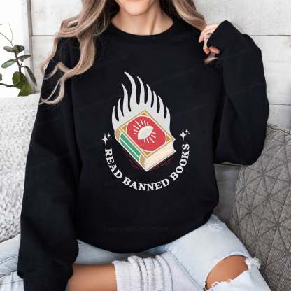 Pagewings Read Banned Books Unisex Classic Sweatshirt