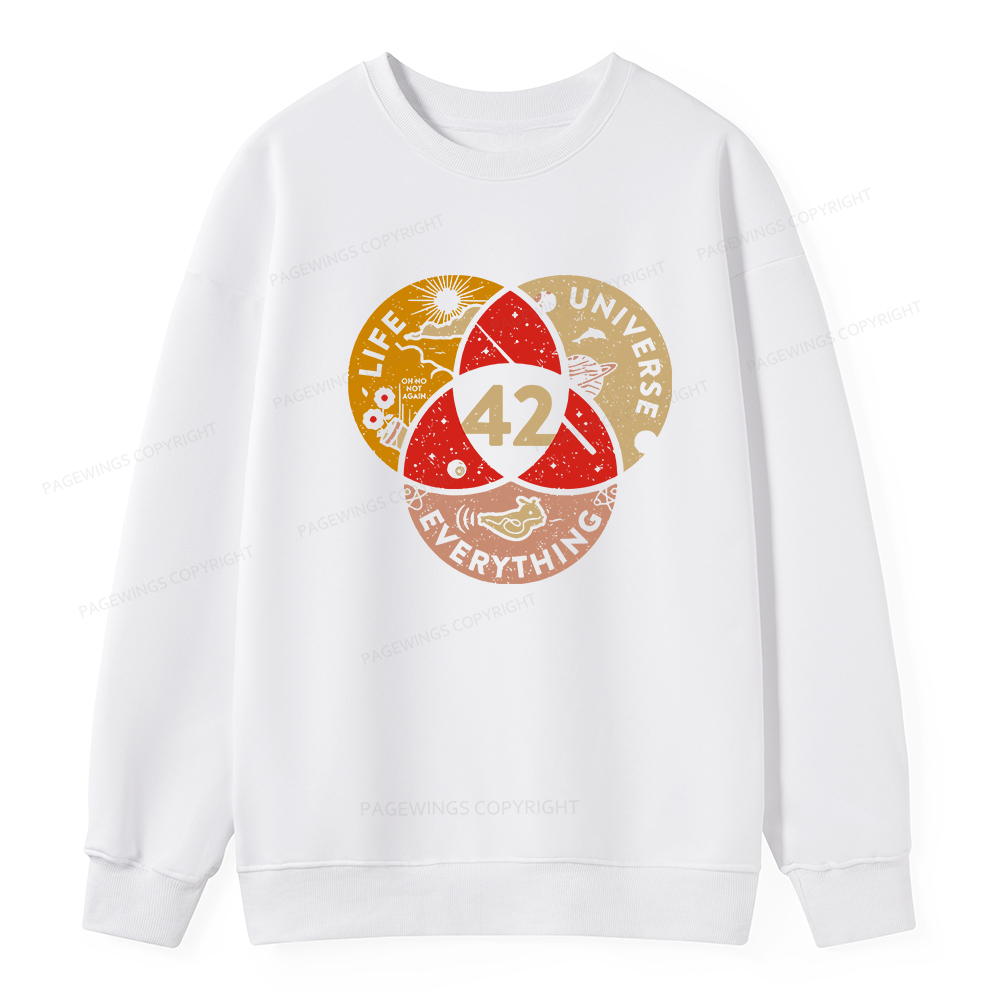 Pagewings 42 The Answer To Life The Universe And Everything Unisex Classic Sweatshirt