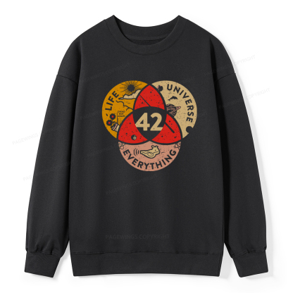 Pagewings 42 The Answer To Life The Universe And Everything Unisex Classic Sweatshirt