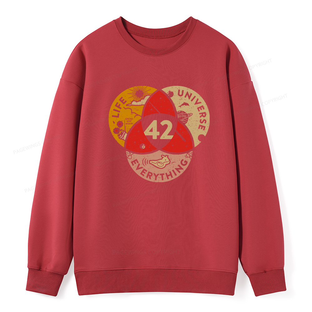 Pagewings 42 The Answer To Life The Universe And Everything Unisex Classic Sweatshirt