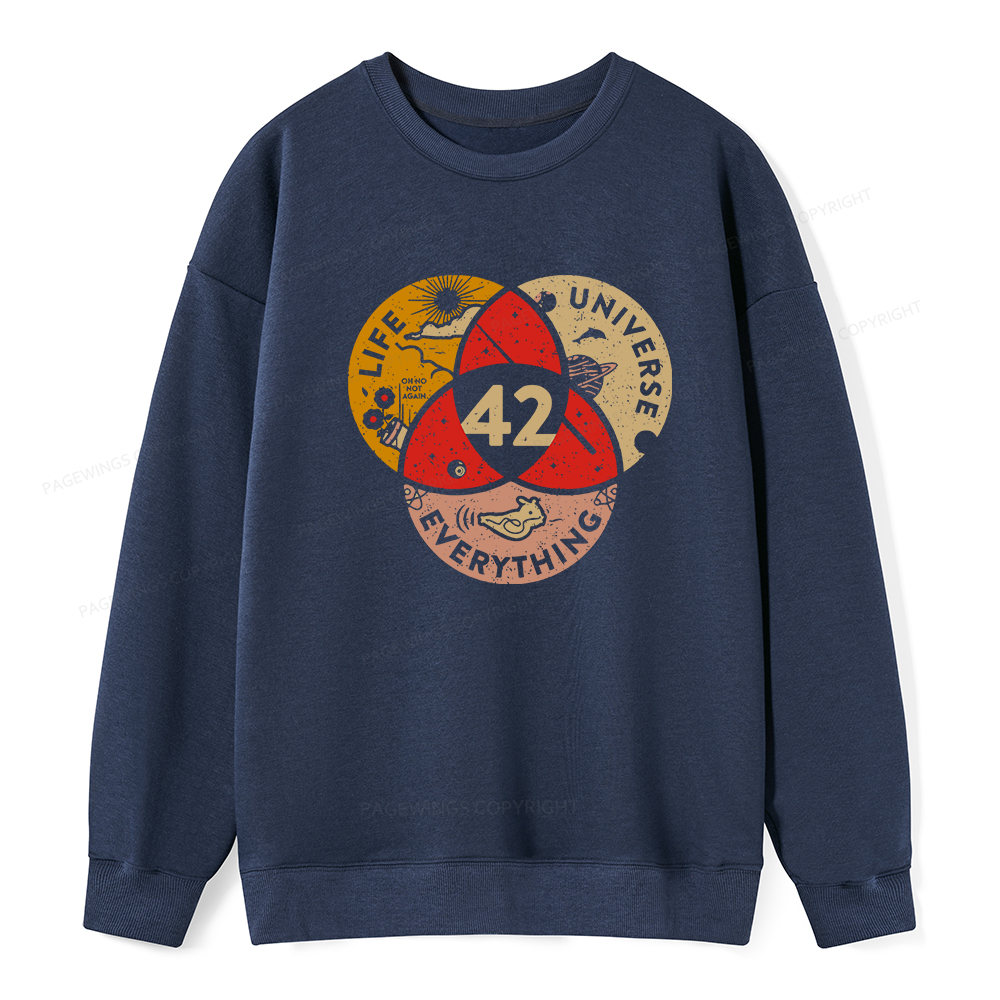 Pagewings 42 The Answer To Life The Universe And Everything Unisex Classic Sweatshirt