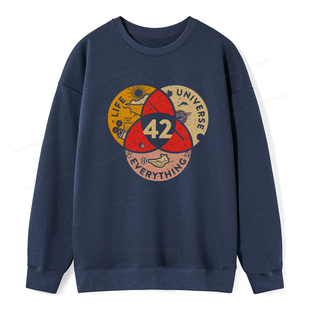 Pagewings 42 The Answer To Life The Universe And Everything Unisex Classic Sweatshirt