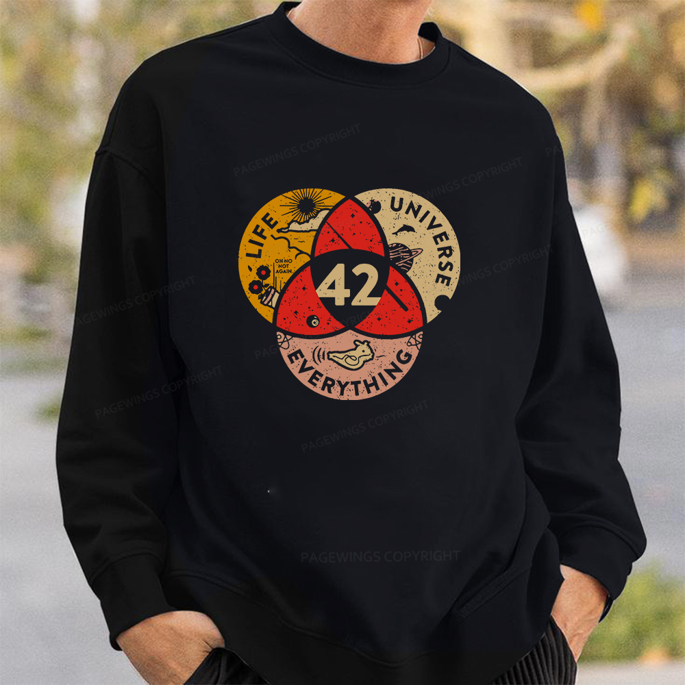 Pagewings 42 The Answer To Life The Universe And Everything Unisex Classic Sweatshirt