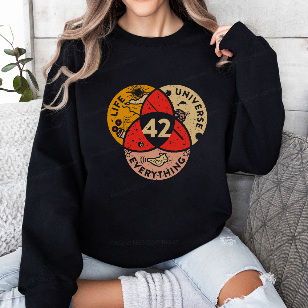 Pagewings 42 The Answer To Life The Universe And Everything Unisex Classic Sweatshirt