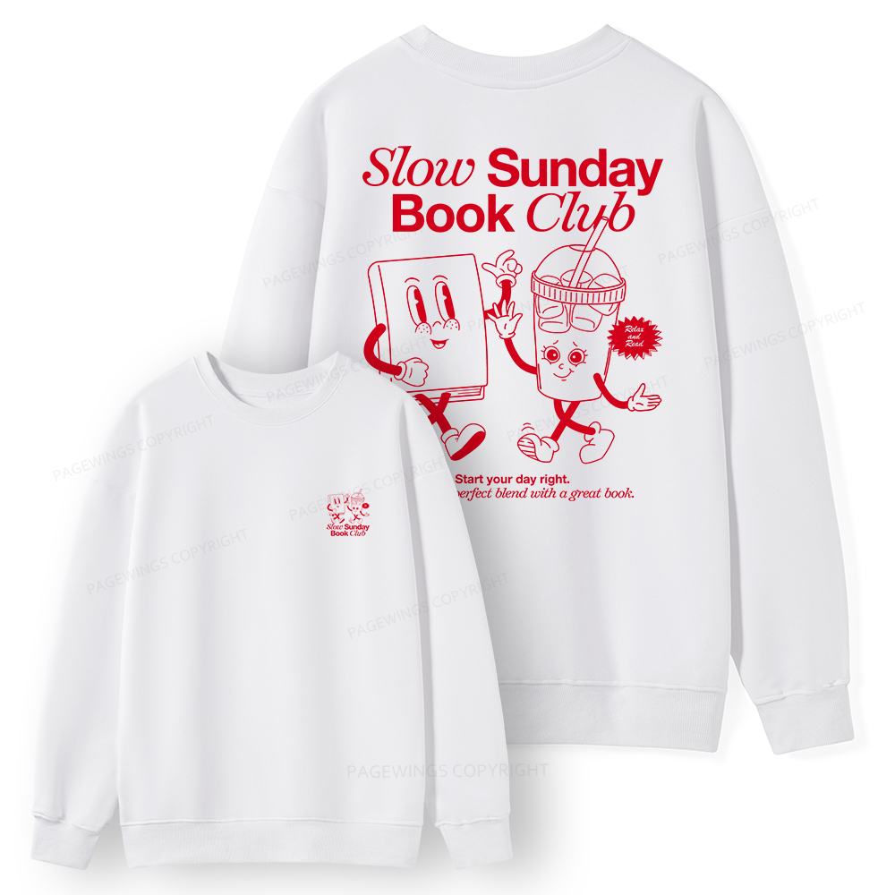 Pagewings Slow Sunday Book Club Unisex Classic Sweatshirt