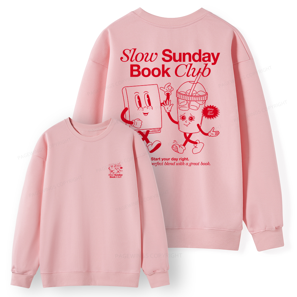 Pagewings Slow Sunday Book Club Unisex Classic Sweatshirt