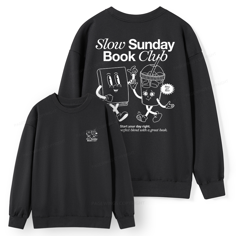 Pagewings Slow Sunday Book Club Unisex Classic Sweatshirt