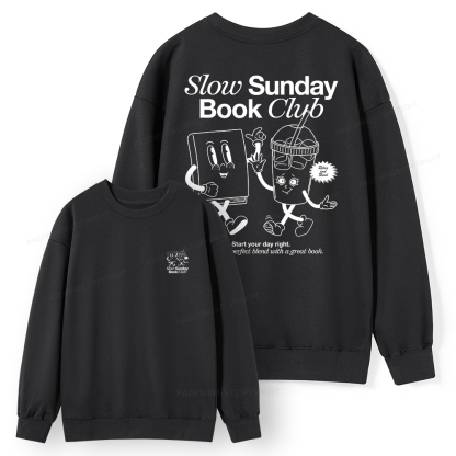 Pagewings Slow Sunday Book Club Unisex Classic Sweatshirt