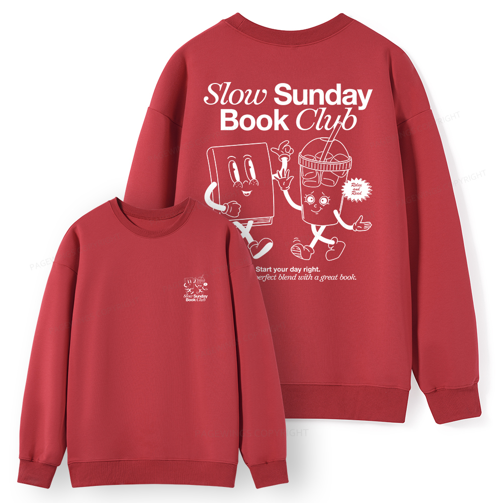 Pagewings Slow Sunday Book Club Unisex Classic Sweatshirt