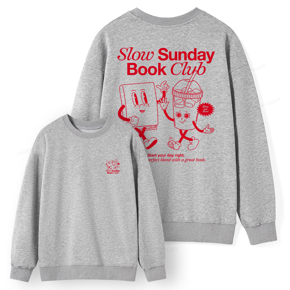 Pagewings Slow Sunday Book Club Unisex Classic Sweatshirt
