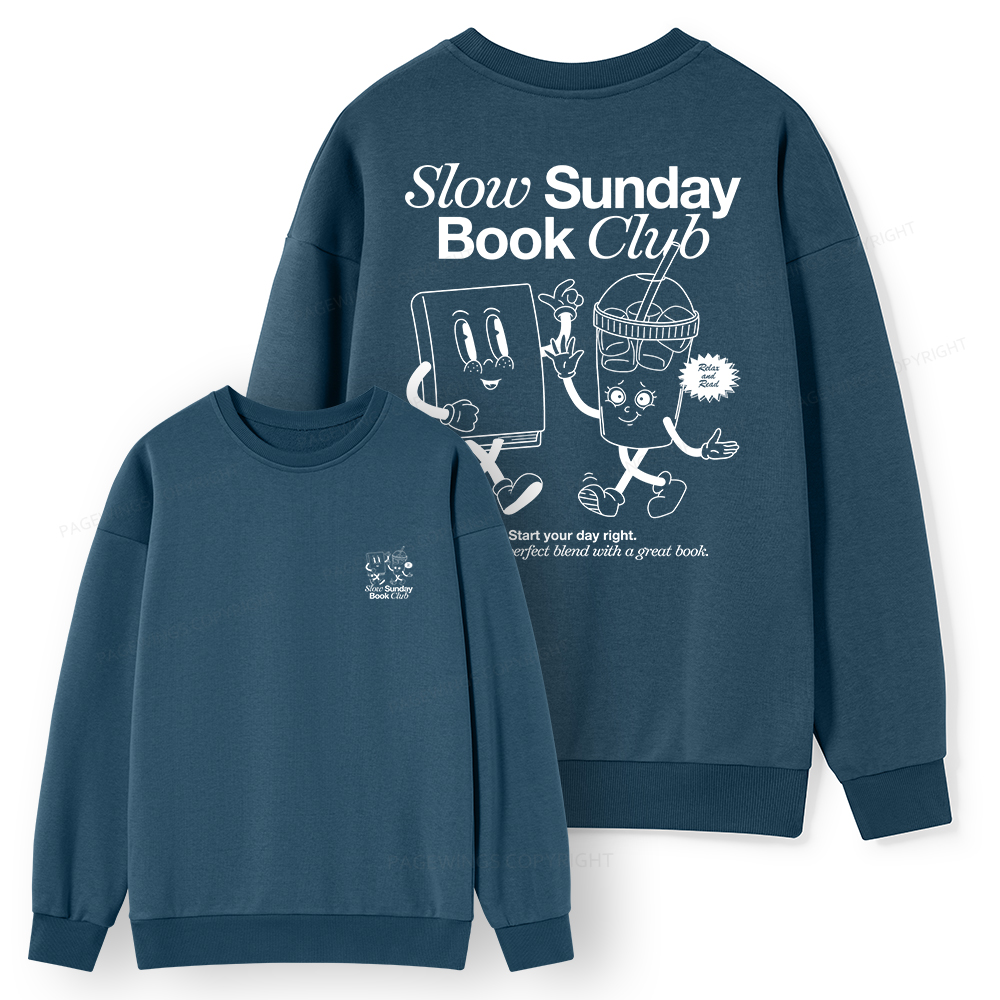 Pagewings Slow Sunday Book Club Unisex Classic Sweatshirt