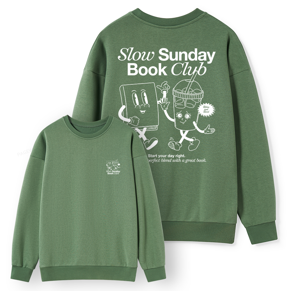 Pagewings Slow Sunday Book Club Unisex Classic Sweatshirt