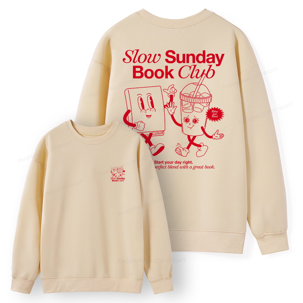 Pagewings Slow Sunday Book Club Unisex Classic Sweatshirt