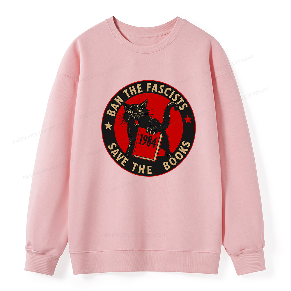 Pagewings Ban The Fascists Save The Books Unisex Classic Sweatshirt