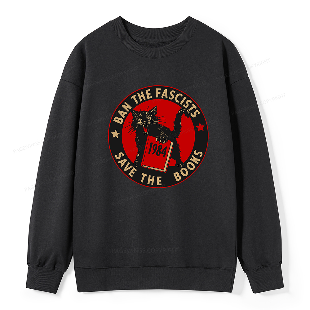 Pagewings Ban The Fascists Save The Books Unisex Classic Sweatshirt