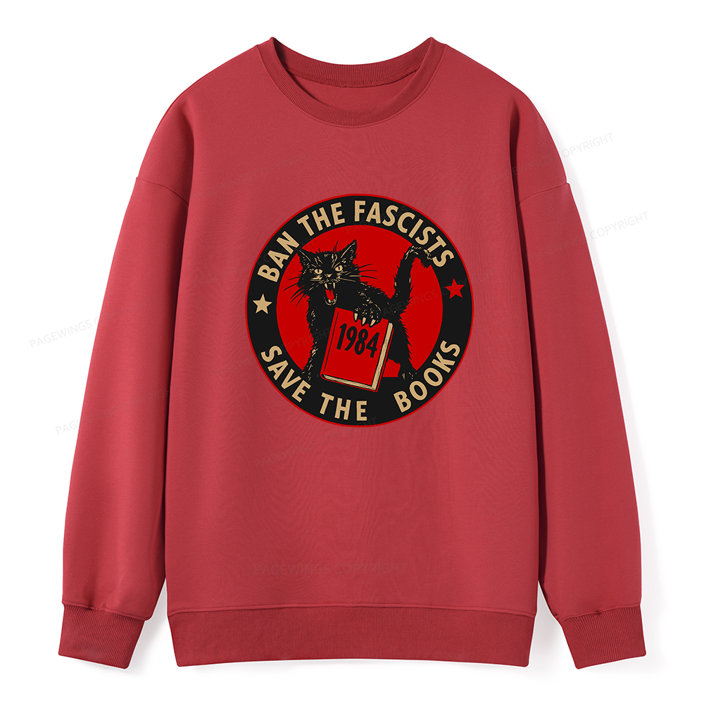 Pagewings Ban The Fascists Save The Books Unisex Classic Sweatshirt