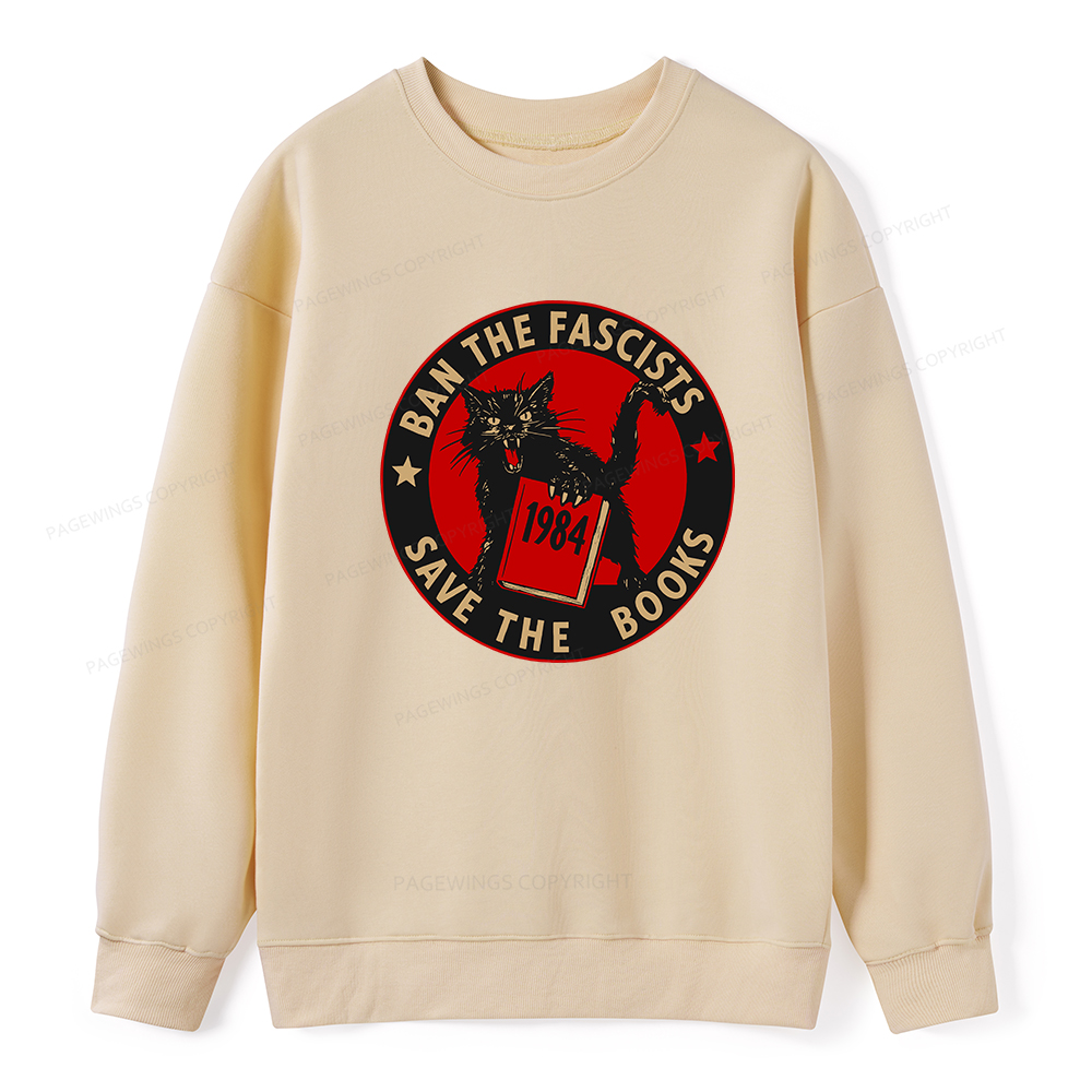 Pagewings Ban The Fascists Save The Books Unisex Classic Sweatshirt