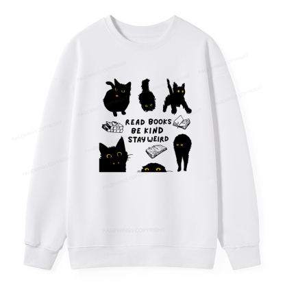 Pagewings Read Books Be Kind Stay Weird Unisex Classic Sweatshirt