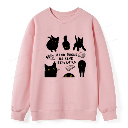 Pagewings Read Books Be Kind Stay Weird Unisex Classic Sweatshirt