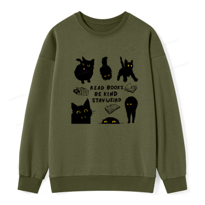 Pagewings Read Books Be Kind Stay Weird Unisex Classic Sweatshirt