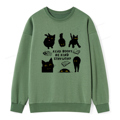 Pagewings Read Books Be Kind Stay Weird Unisex Classic Sweatshirt