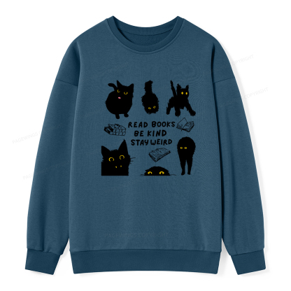 Pagewings Read Books Be Kind Stay Weird Unisex Classic Sweatshirt