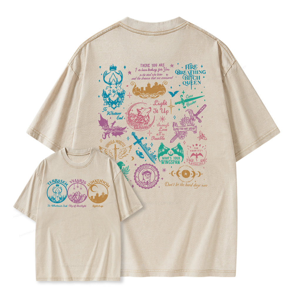 Pagewings Fantastic Reader Unisex Washed T-shirt