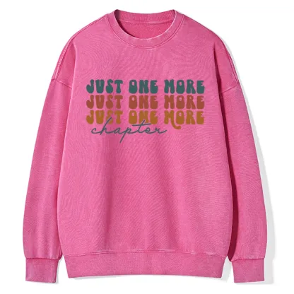 Pagewings Just One More Chapter Unisex Washed Sweatshirt
