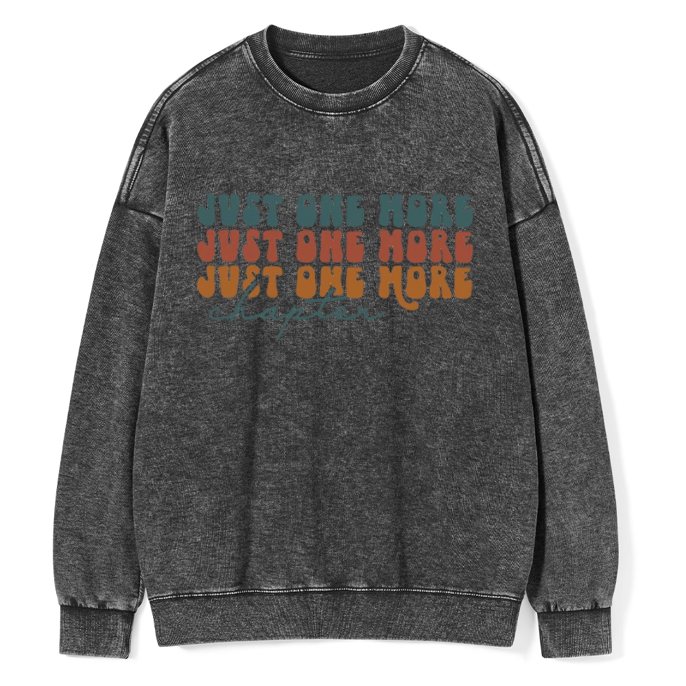 Pagewings Just One More Chapter Unisex Washed Sweatshirt