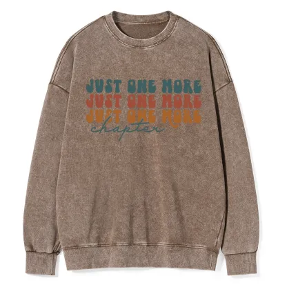 Pagewings Just One More Chapter Unisex Washed Sweatshirt