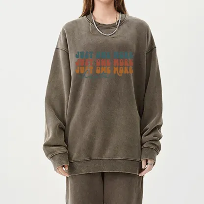 Pagewings Just One More Chapter Unisex Washed Sweatshirt