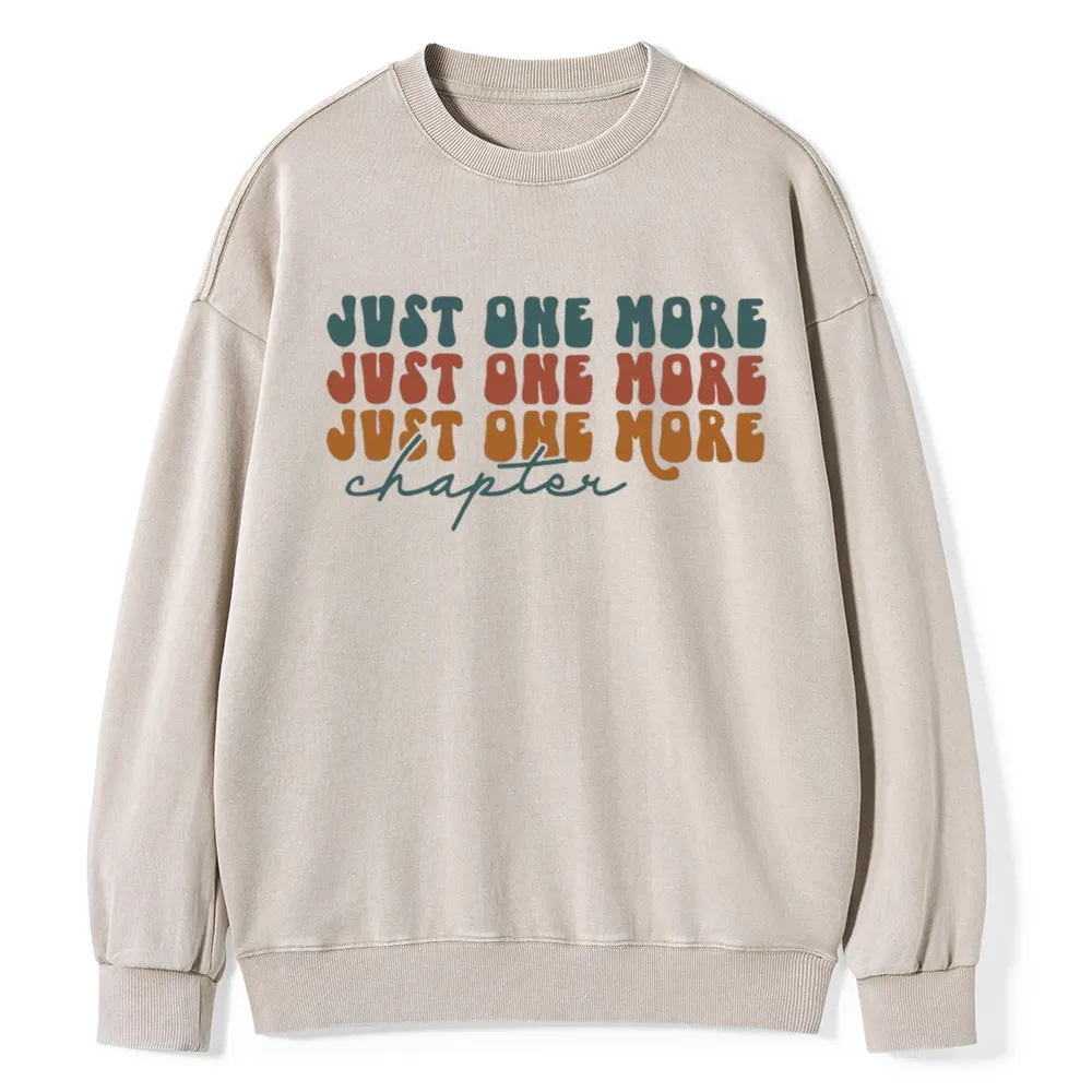 Pagewings Just One More Chapter Unisex Washed Sweatshirt