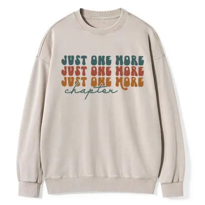Pagewings Just One More Chapter Unisex Washed Sweatshirt
