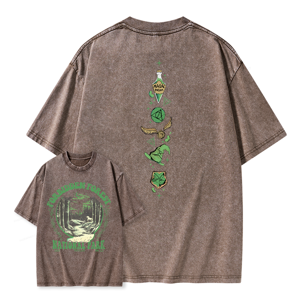 Pagewings Forbidden Forest Unisex Washed T-shirt