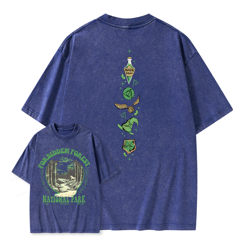 Pagewings Forbidden Forest Unisex Washed T-shirt
