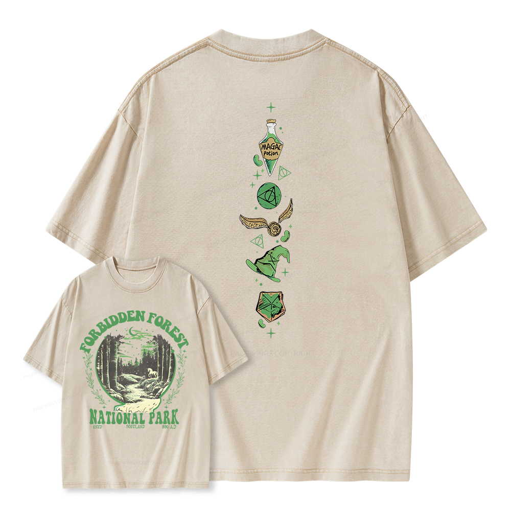 Pagewings Forbidden Forest Unisex Washed T-shirt