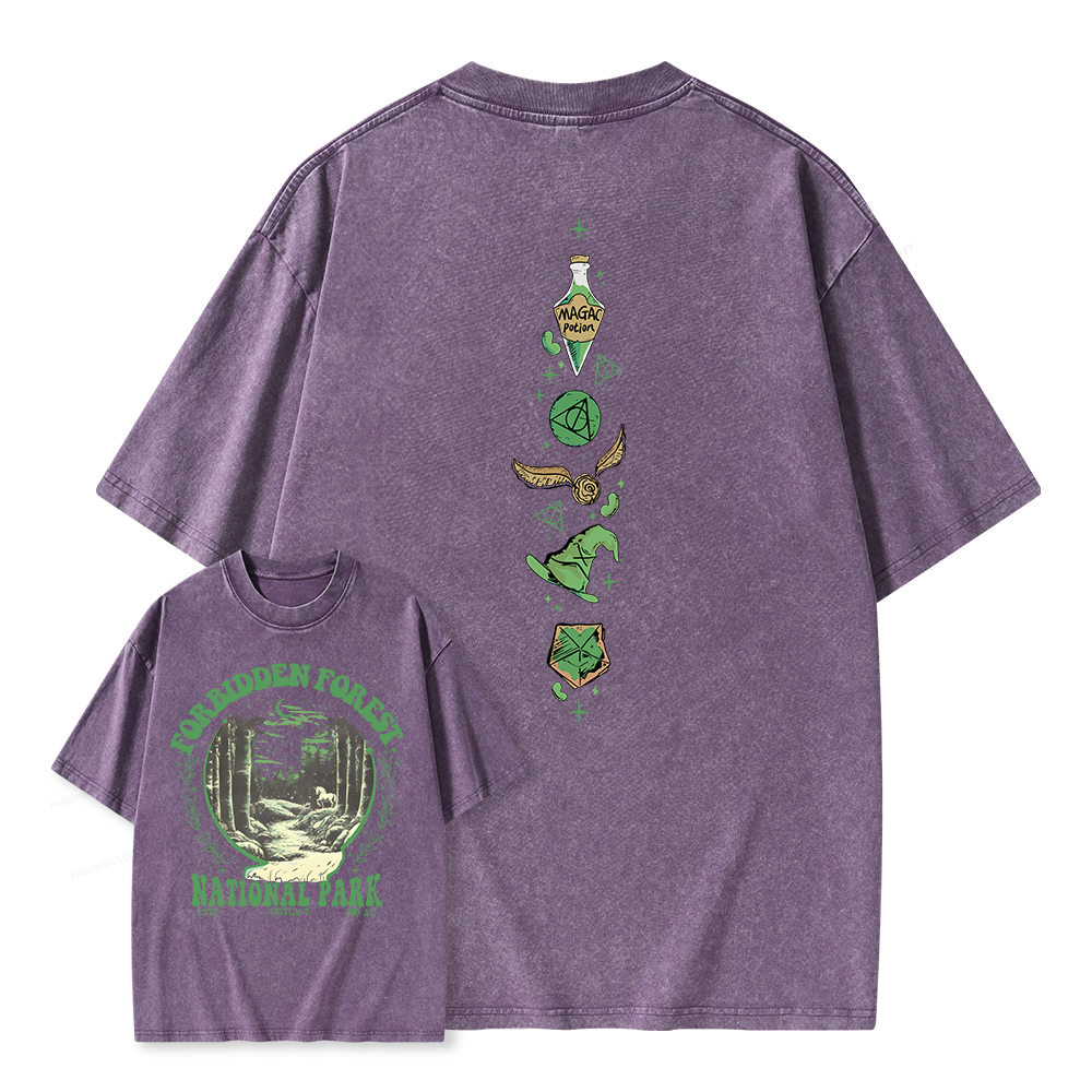 Pagewings Forbidden Forest Unisex Washed T-shirt